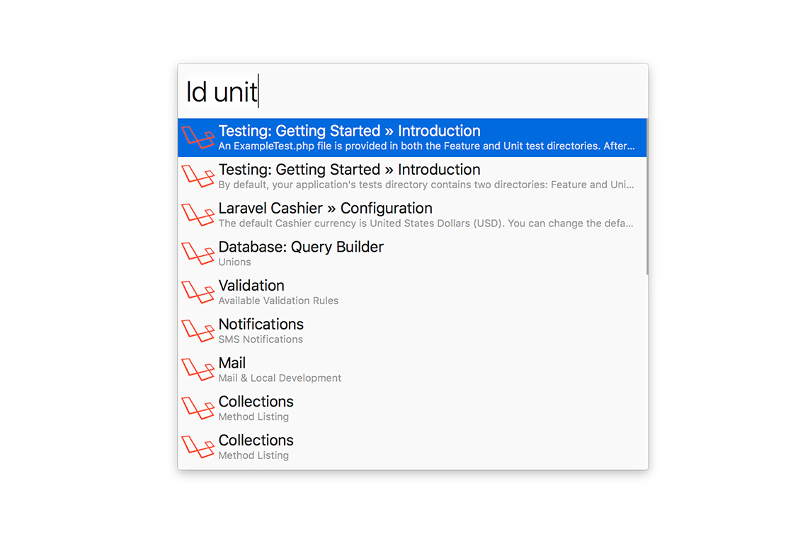 Alfred Laravel Docs