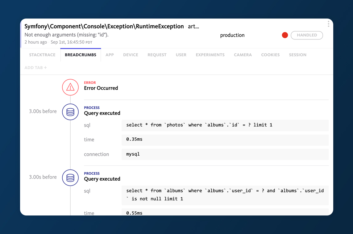 Bugsnag Laravel
