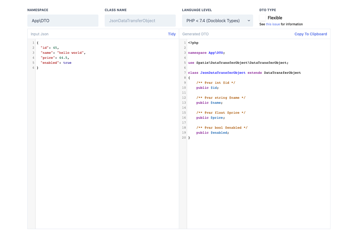 Json 2 DTO