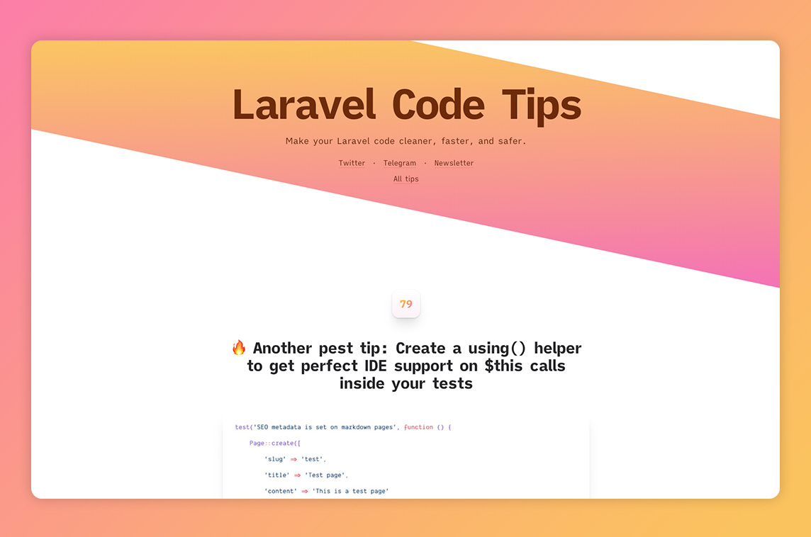 Laravel Code Tips