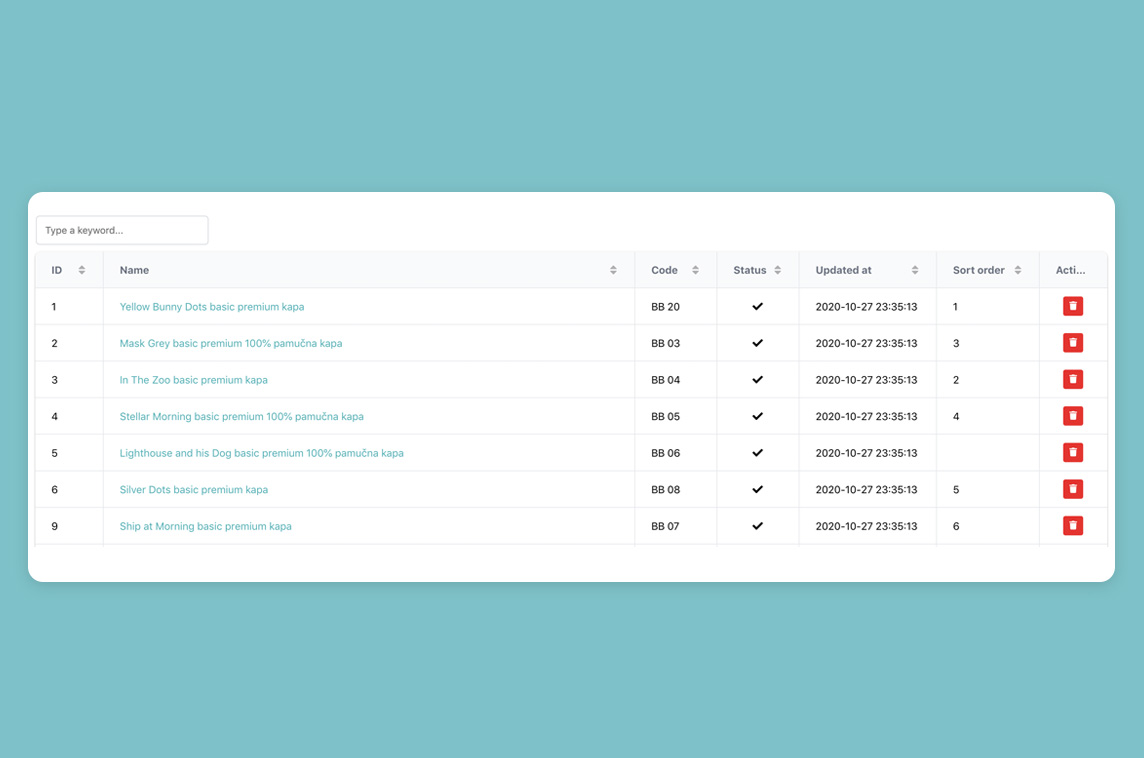 Laravel Datagrid