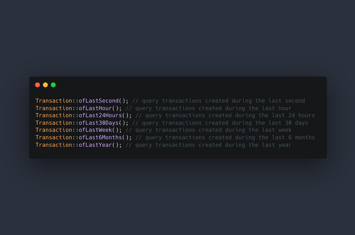 Laravel Date Scopes