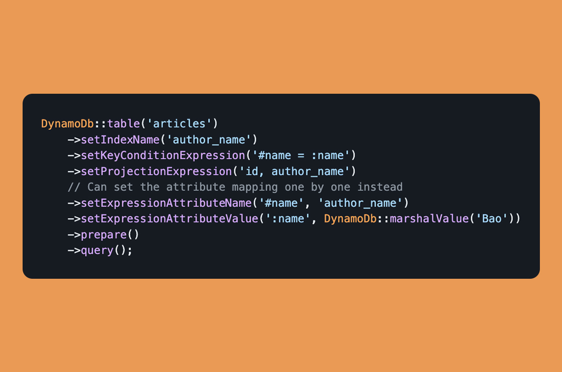 Laravel DynamoDB
