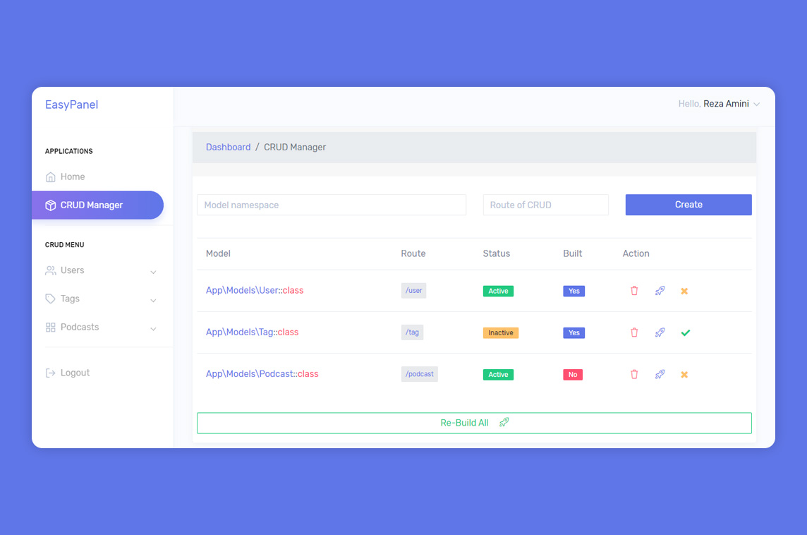 Laravel EasyPanel