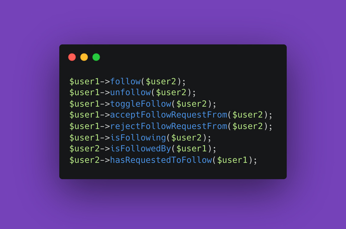 Laravel Follow
