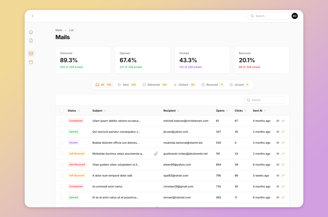 Laravel Mails