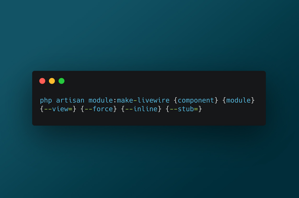 Laravel Modules Livewire