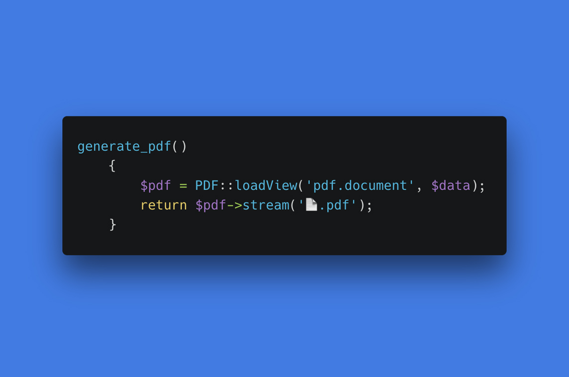 Laravel mPDF