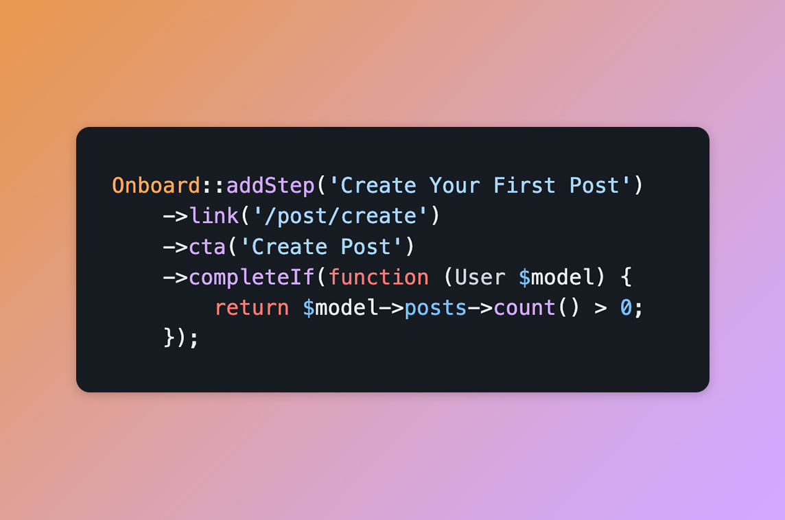 Laravel Onboard