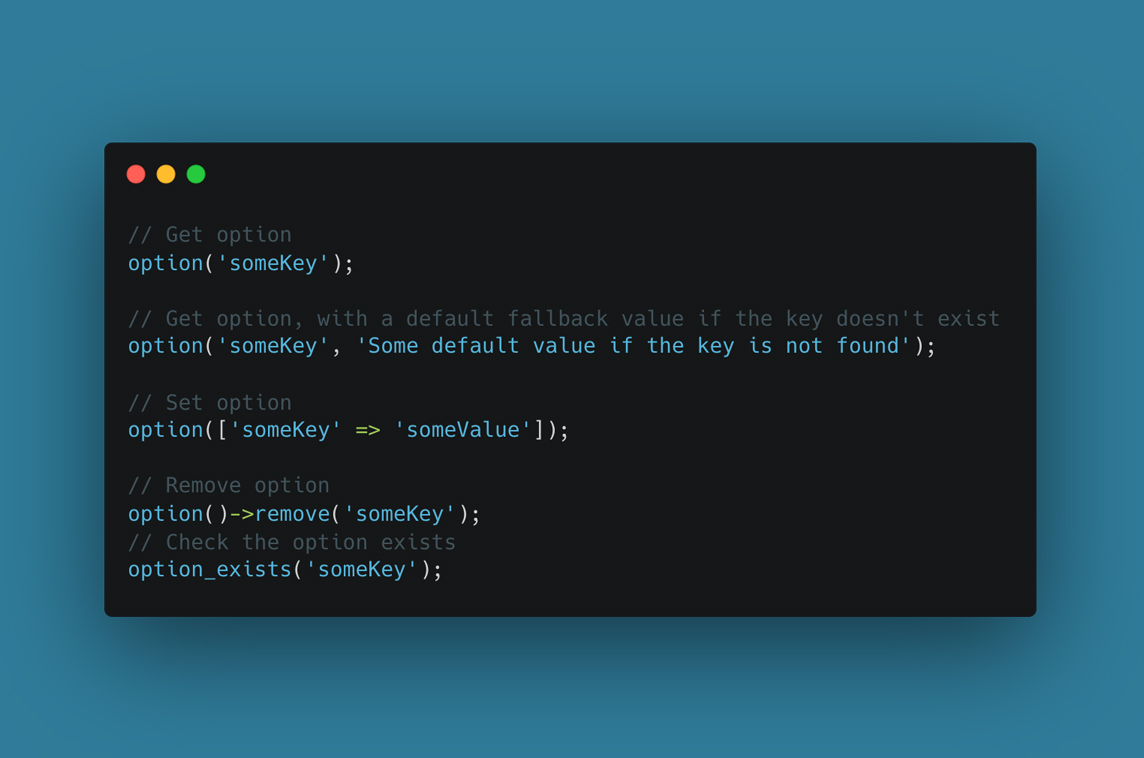 Laravel Options