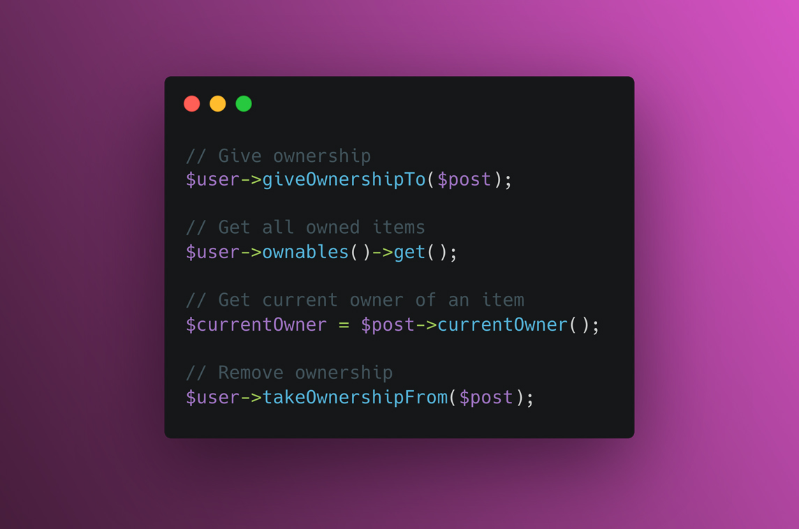 Laravel Ownable