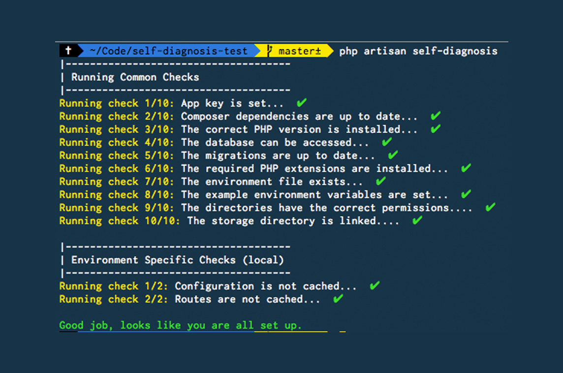 Laravel Self Diagnosis