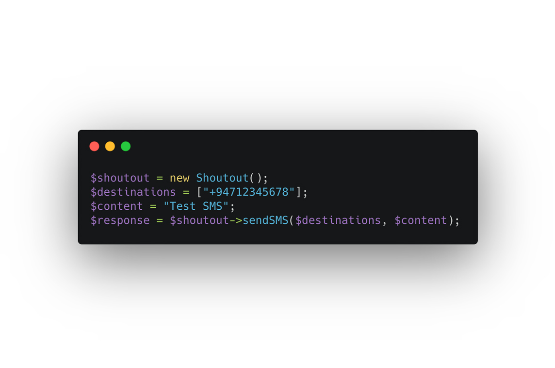 Laravel ShoutOUT Messaging