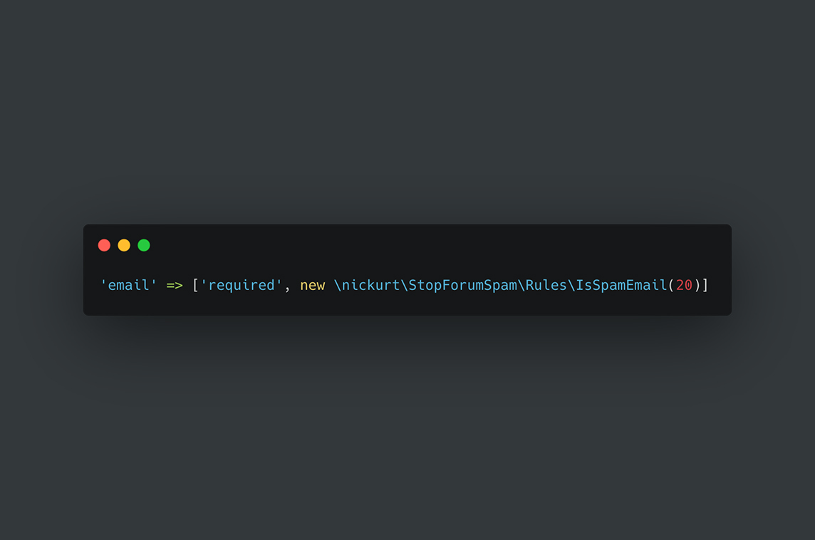 Laravel StopForumSpam