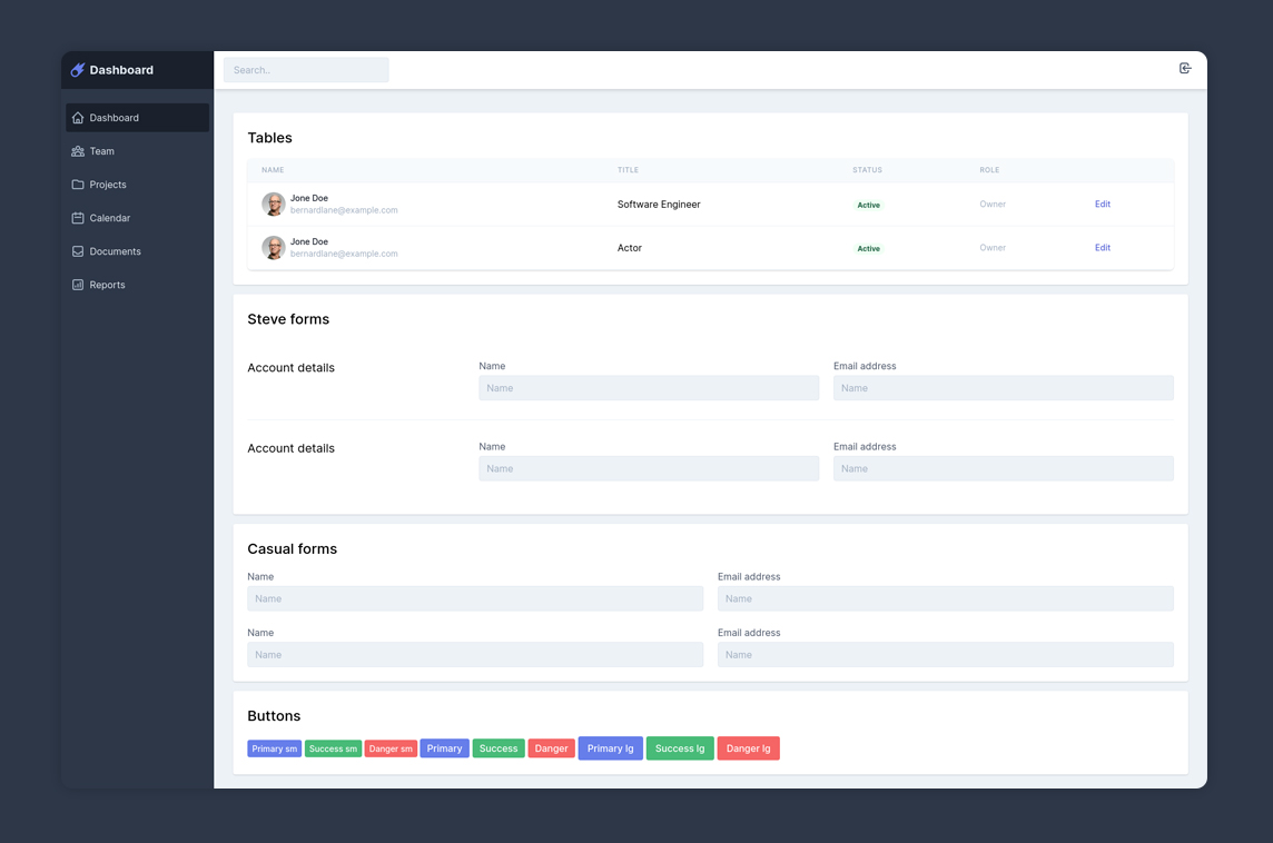 Laravel TailwindCSS Dashboard Preset