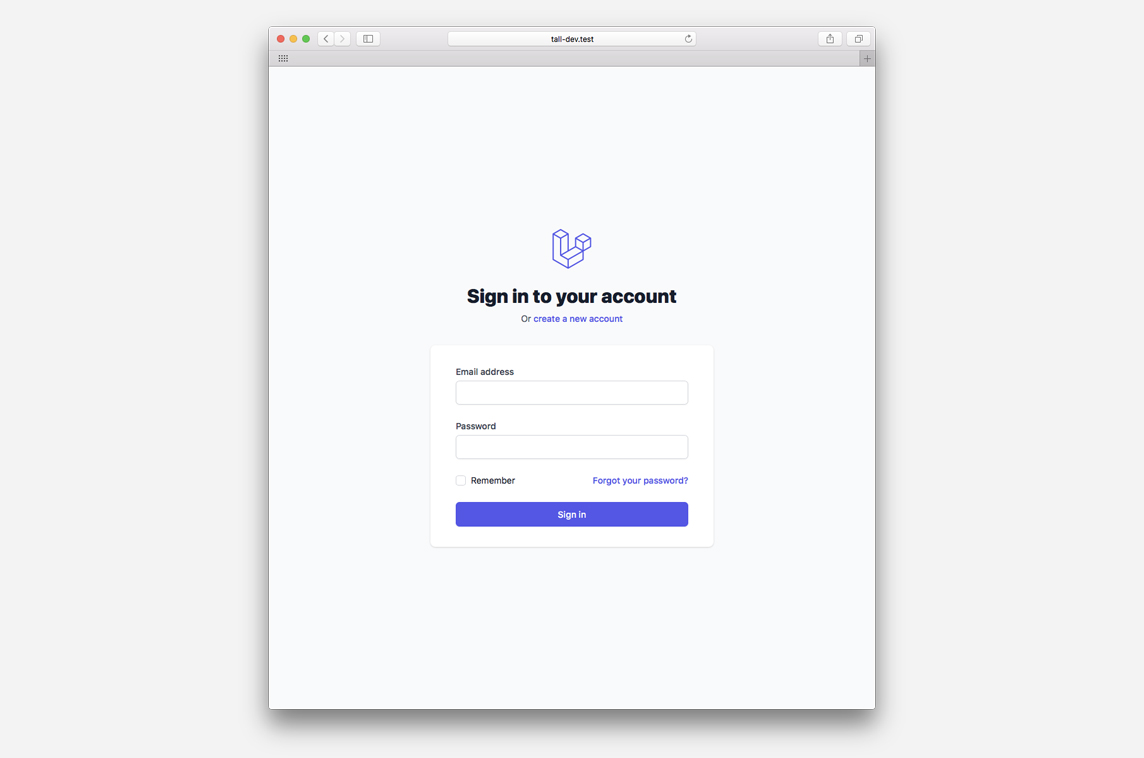 Laravel TALL Preset