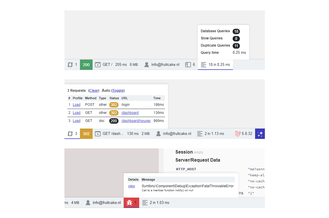 Laravel Telescope Toolbar