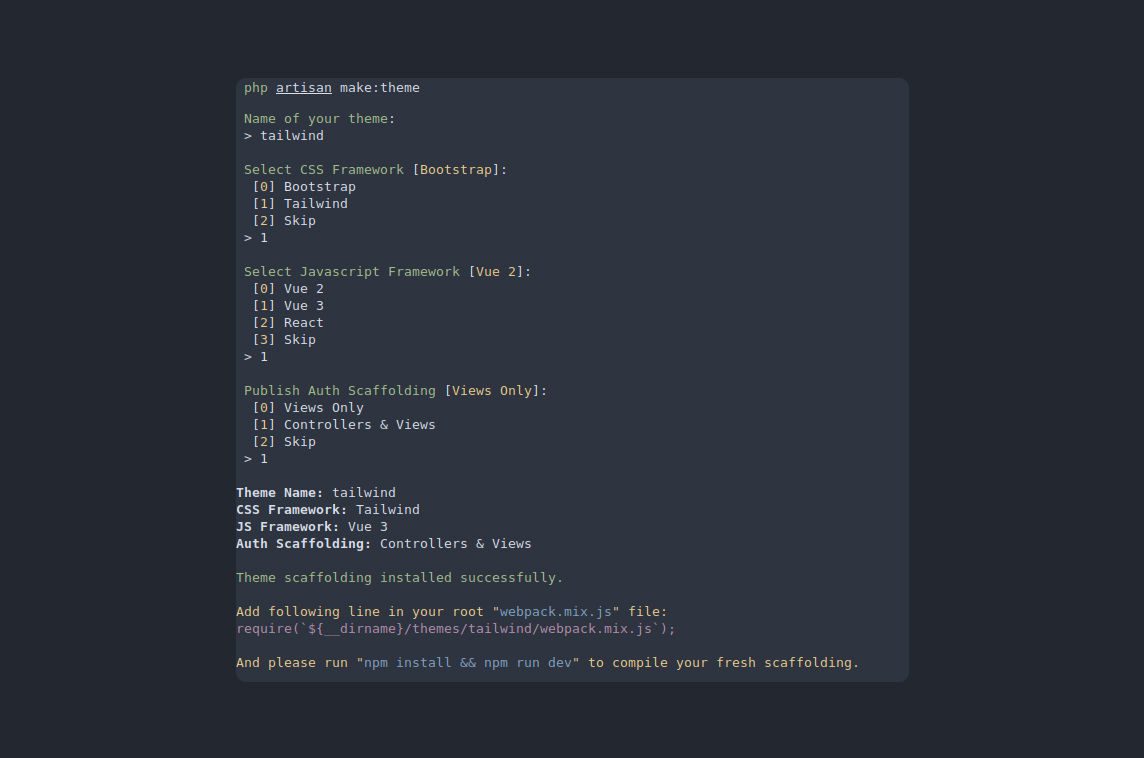 Laravel Themer