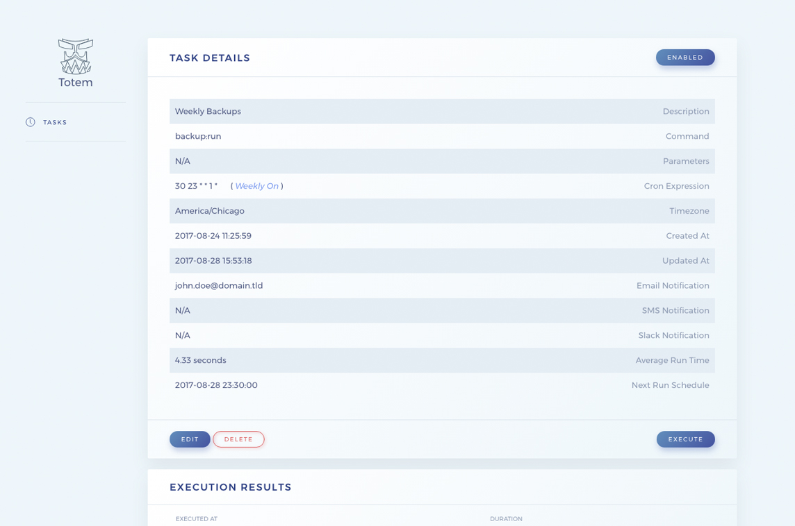 Laravel Totem