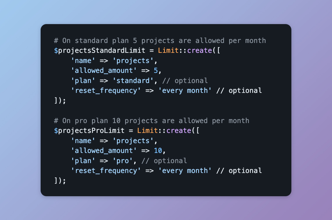 Laravel Usage Limiter