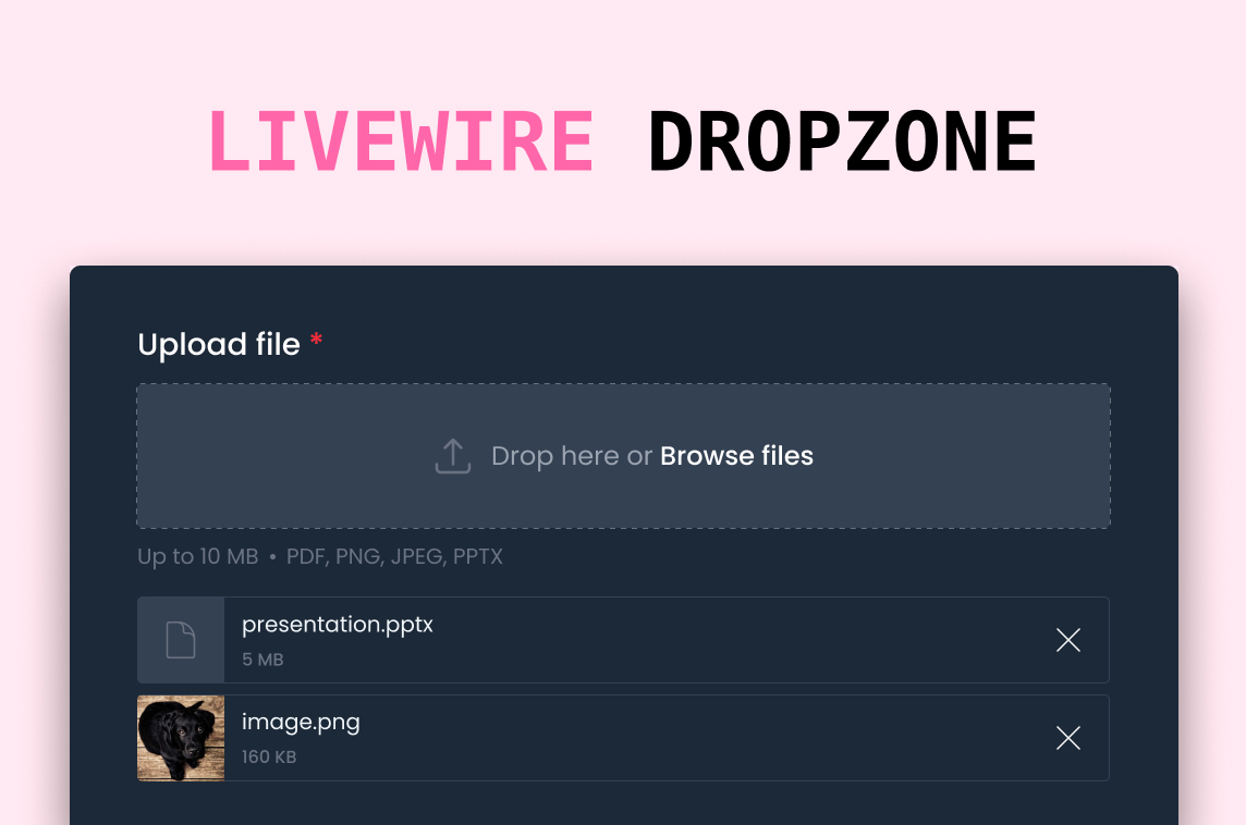 Livewire Dropzone