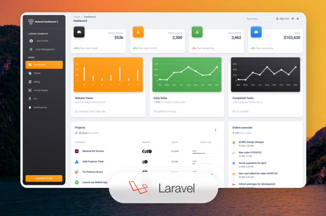 Material Dashboard Laravel
