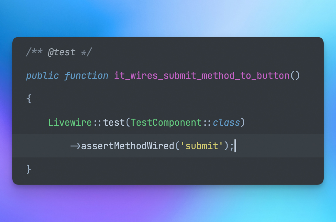 Missing Livewire Assertions