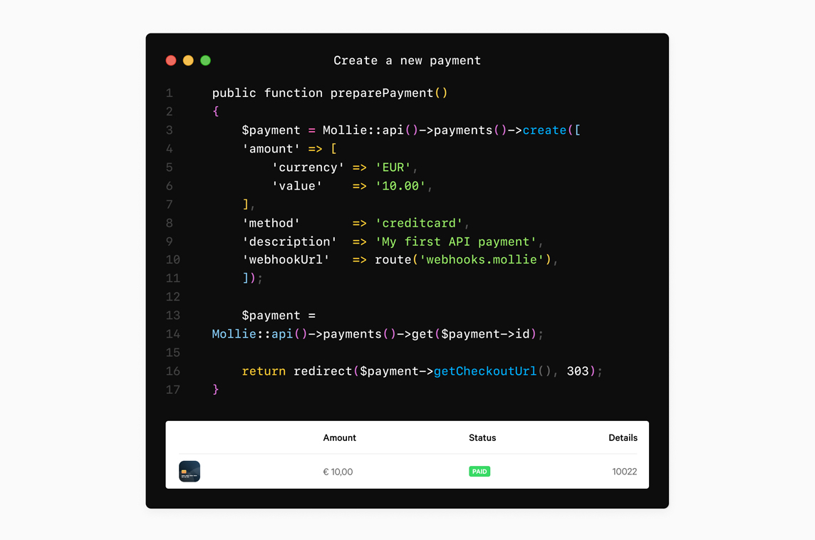 Mollie for Laravel