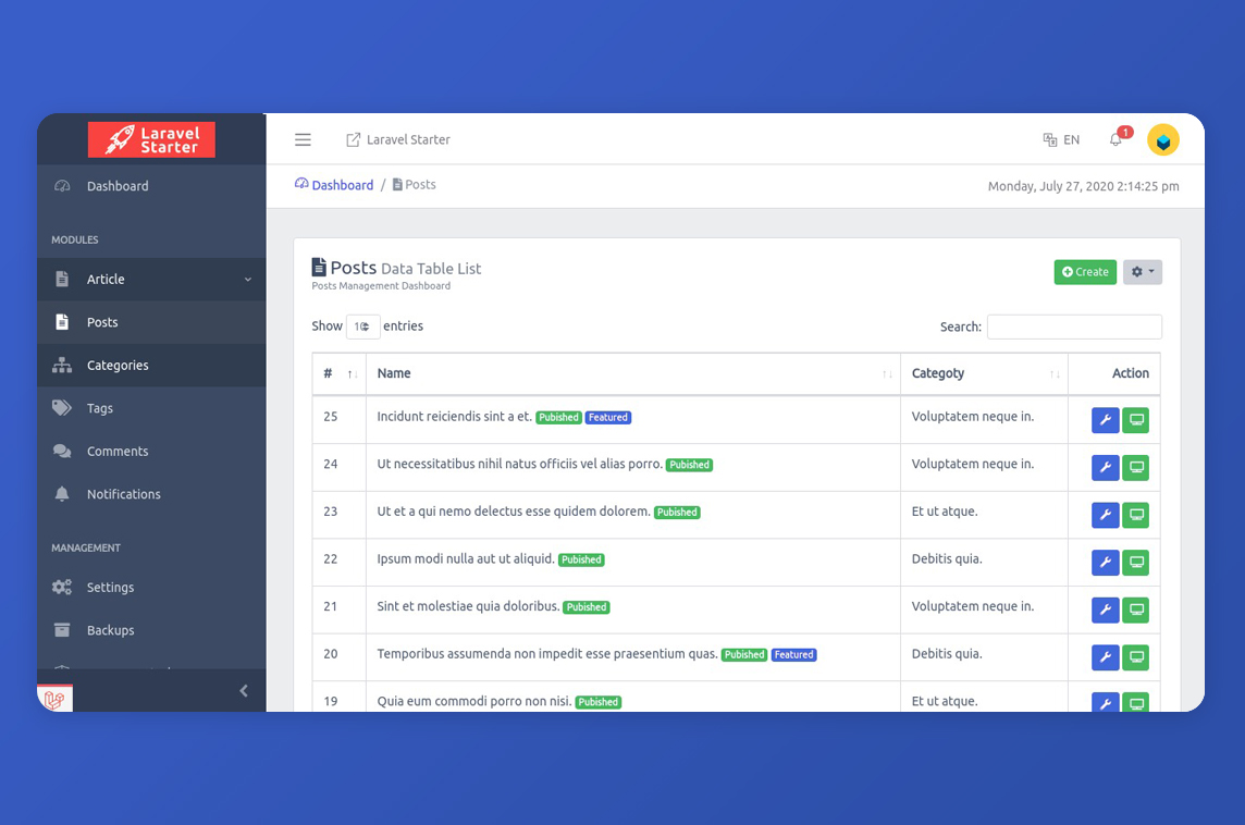 Nasirkhan's Laravel Starter