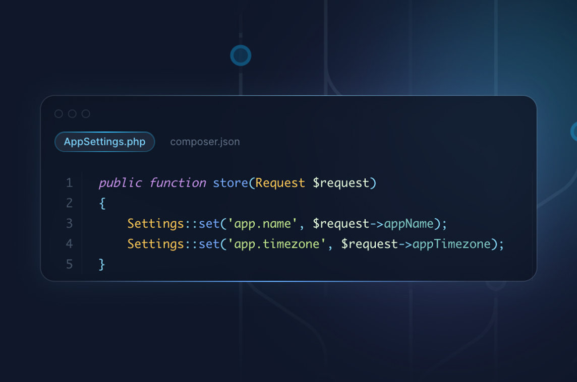 Settings for Laravel
