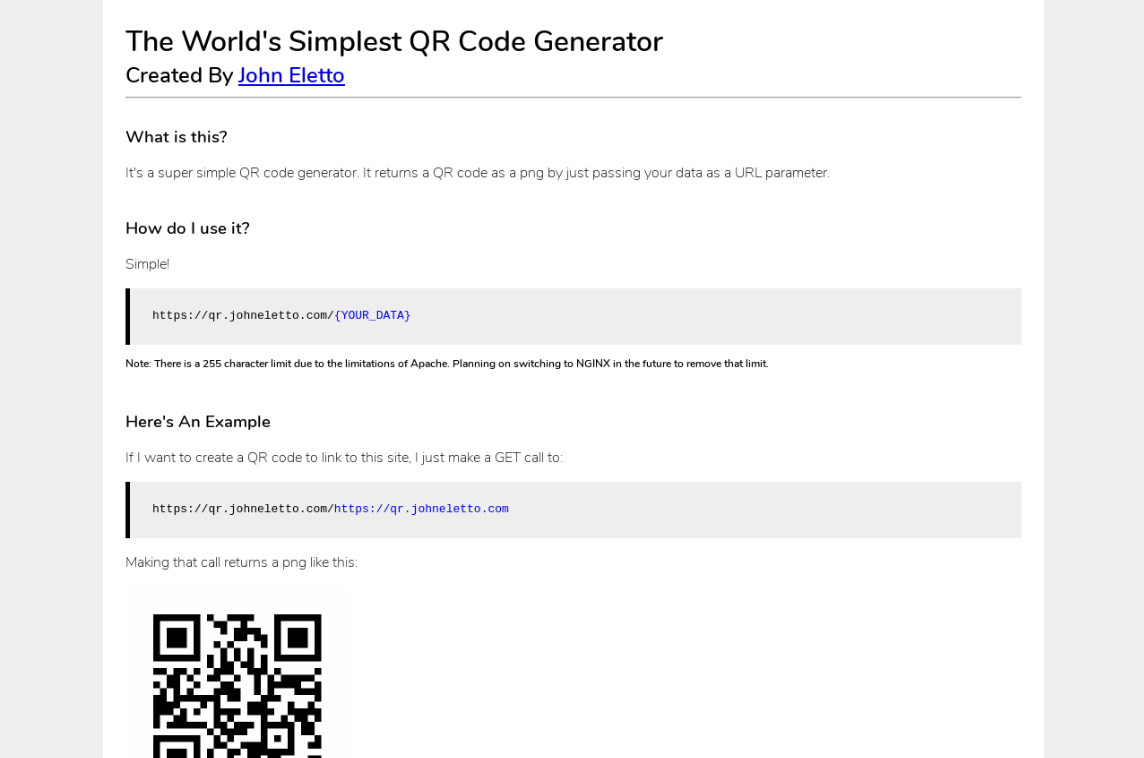 Simple QR Code Generator