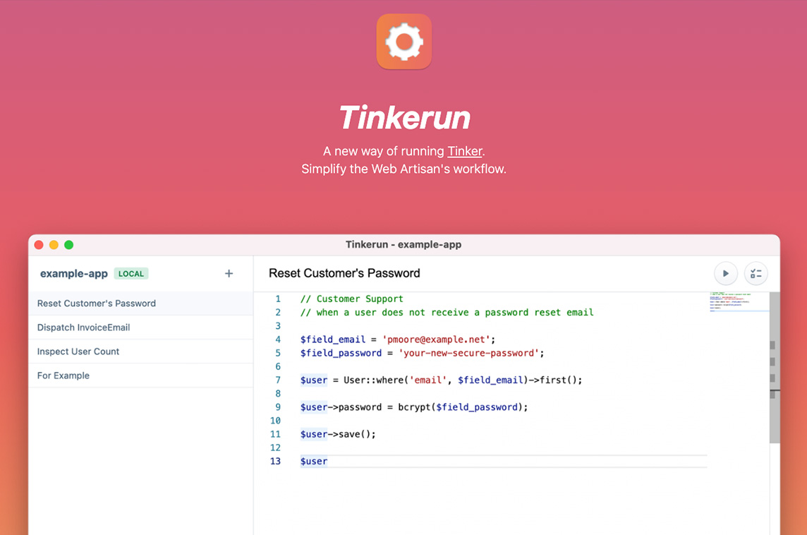 Tinkerun
