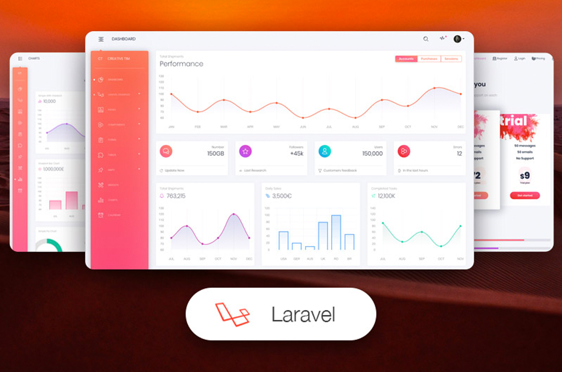 White Dashboard PRO Laravel