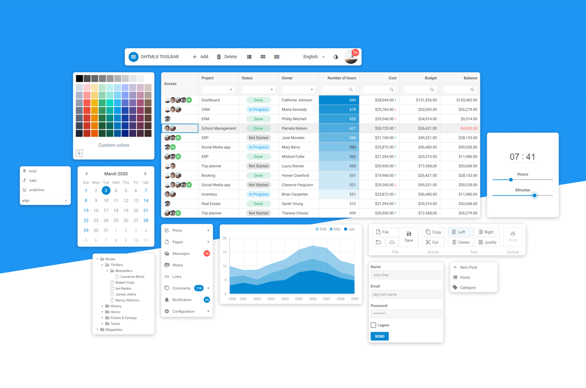 DHTMLX Suite for React