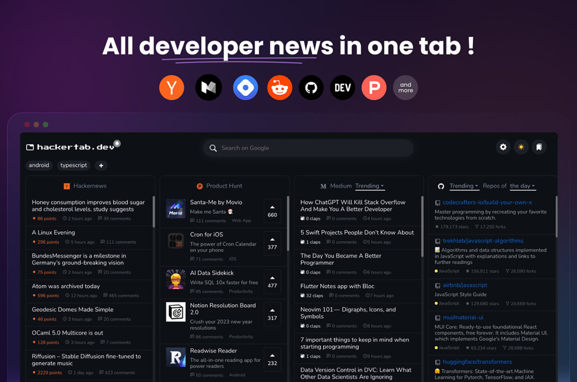 Hackertab.dev