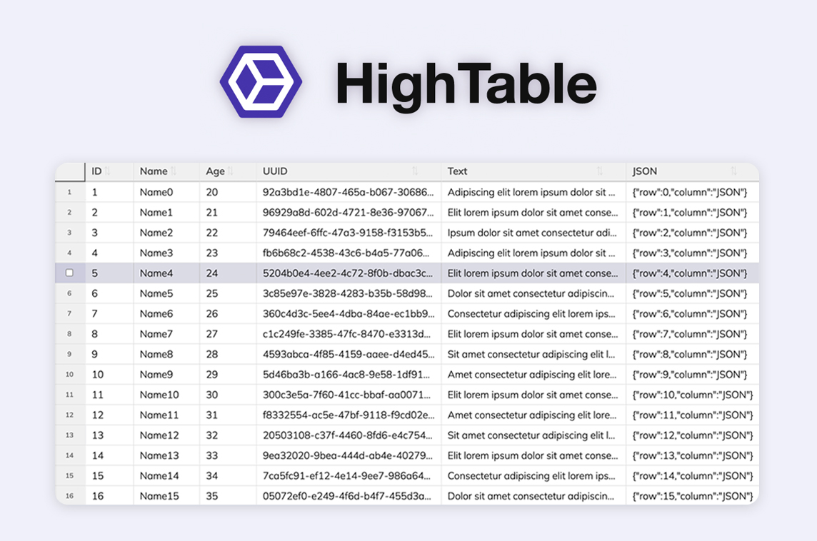 Hightable
