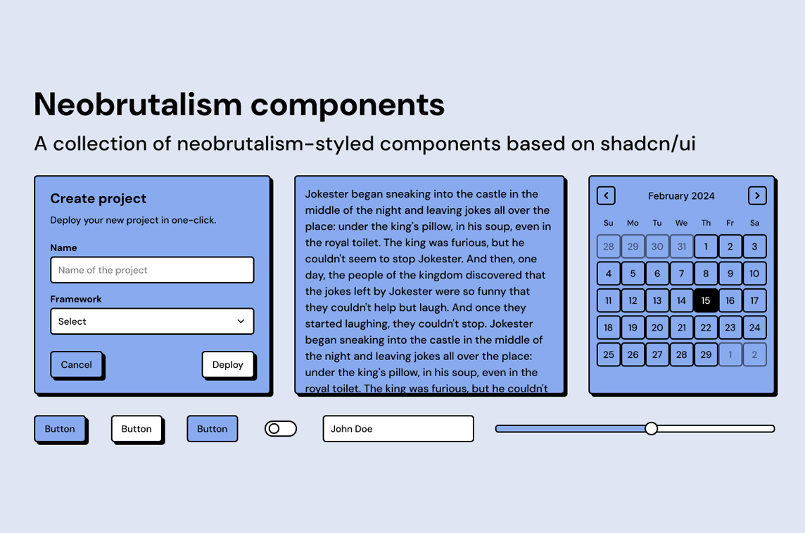 Neobrutalism Components