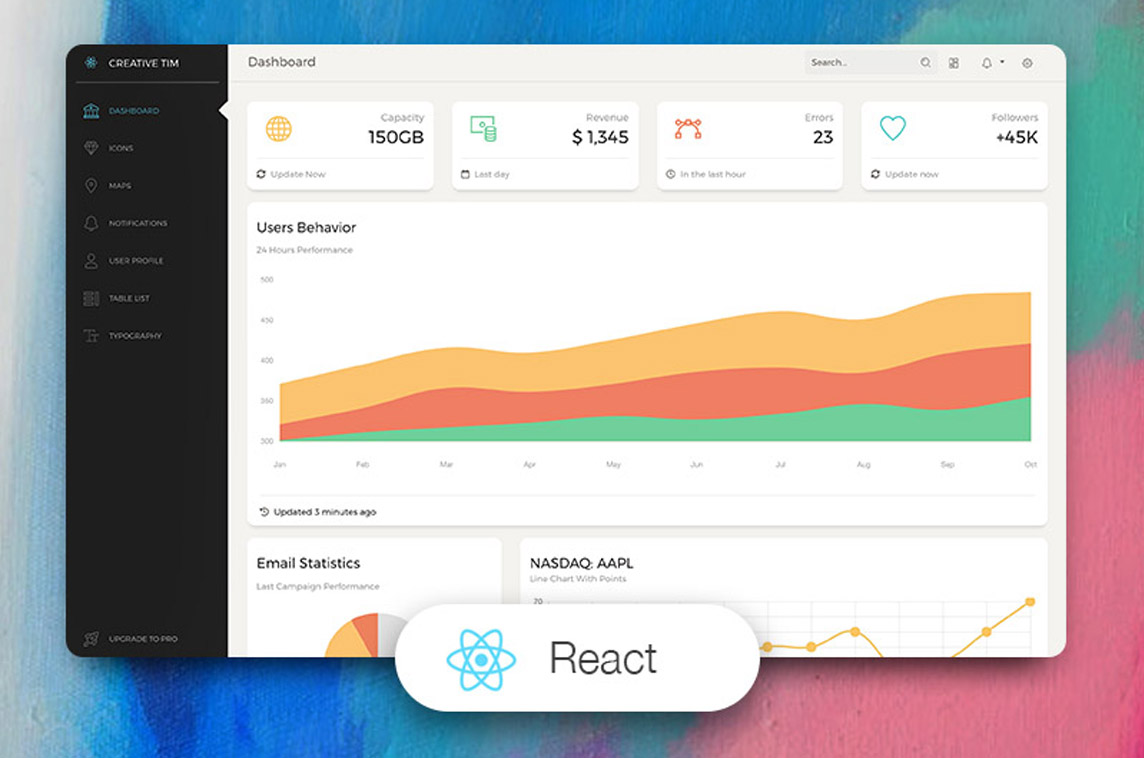 Paper Dashboard React