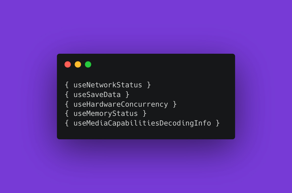 React Adaptive Hooks