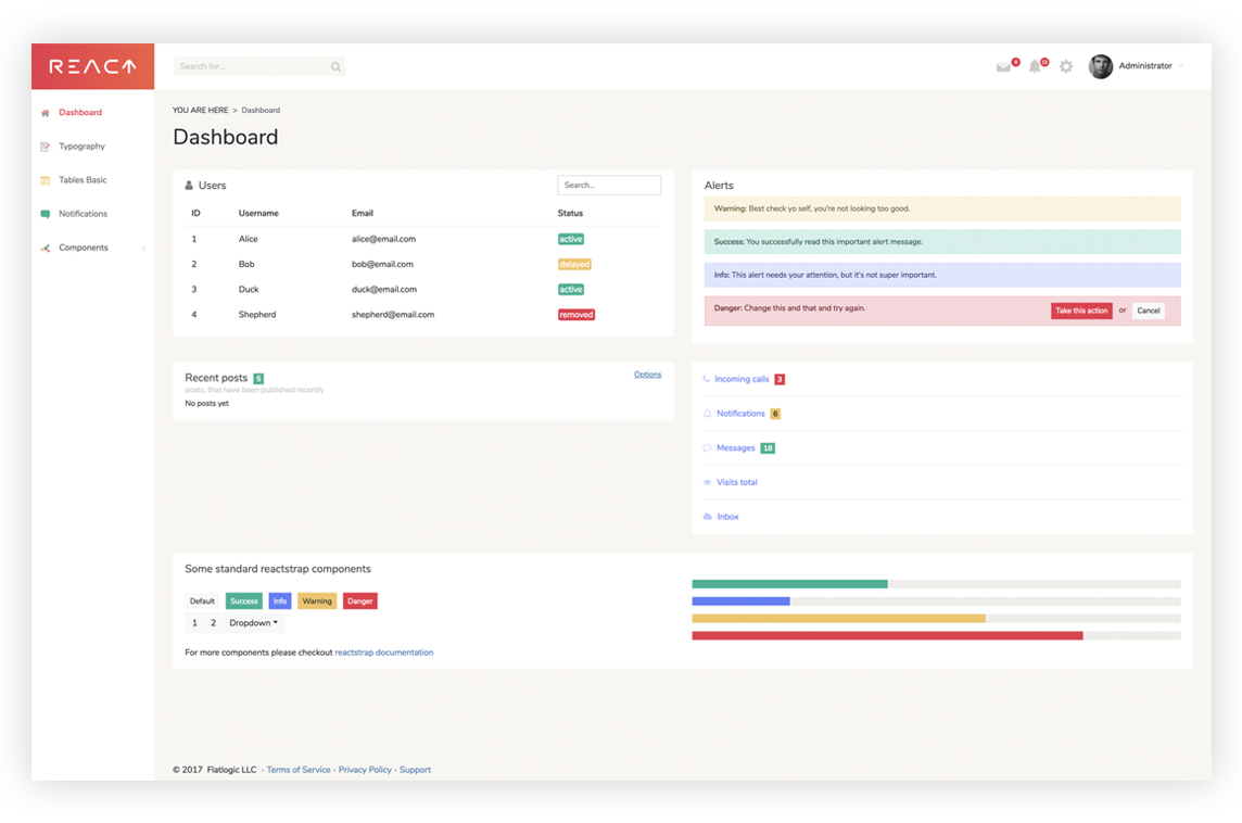 React Dashboard