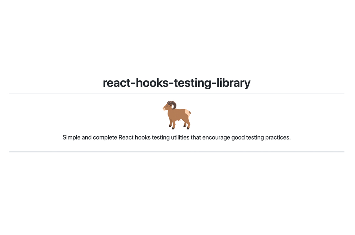 React Hooks Testing Library