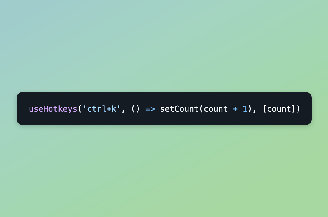 React Hotkeys Hook