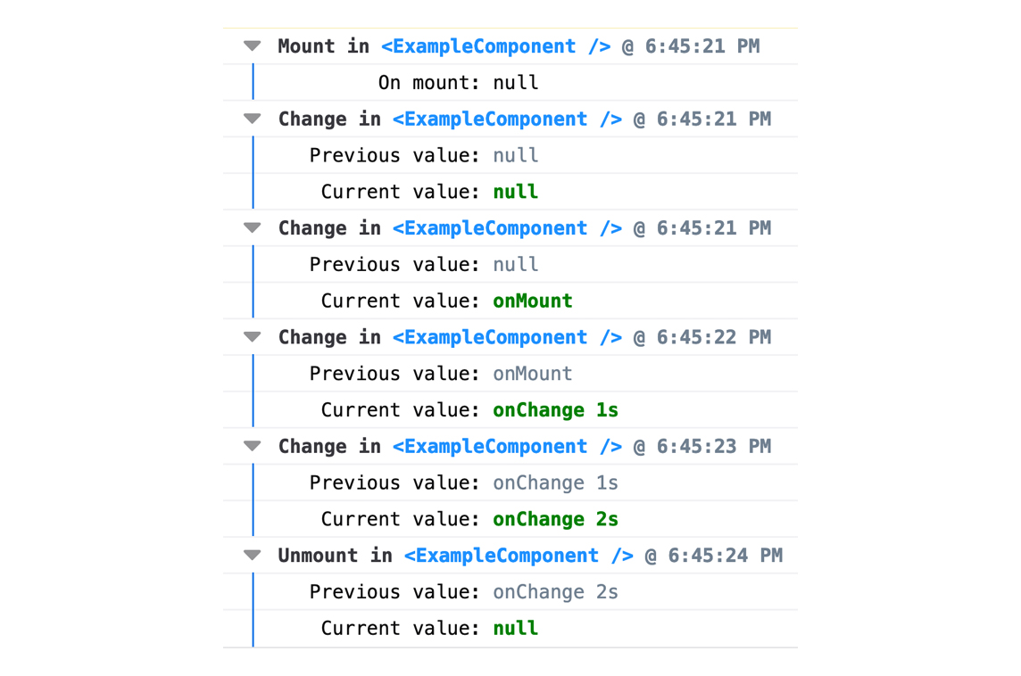 React Log Hook