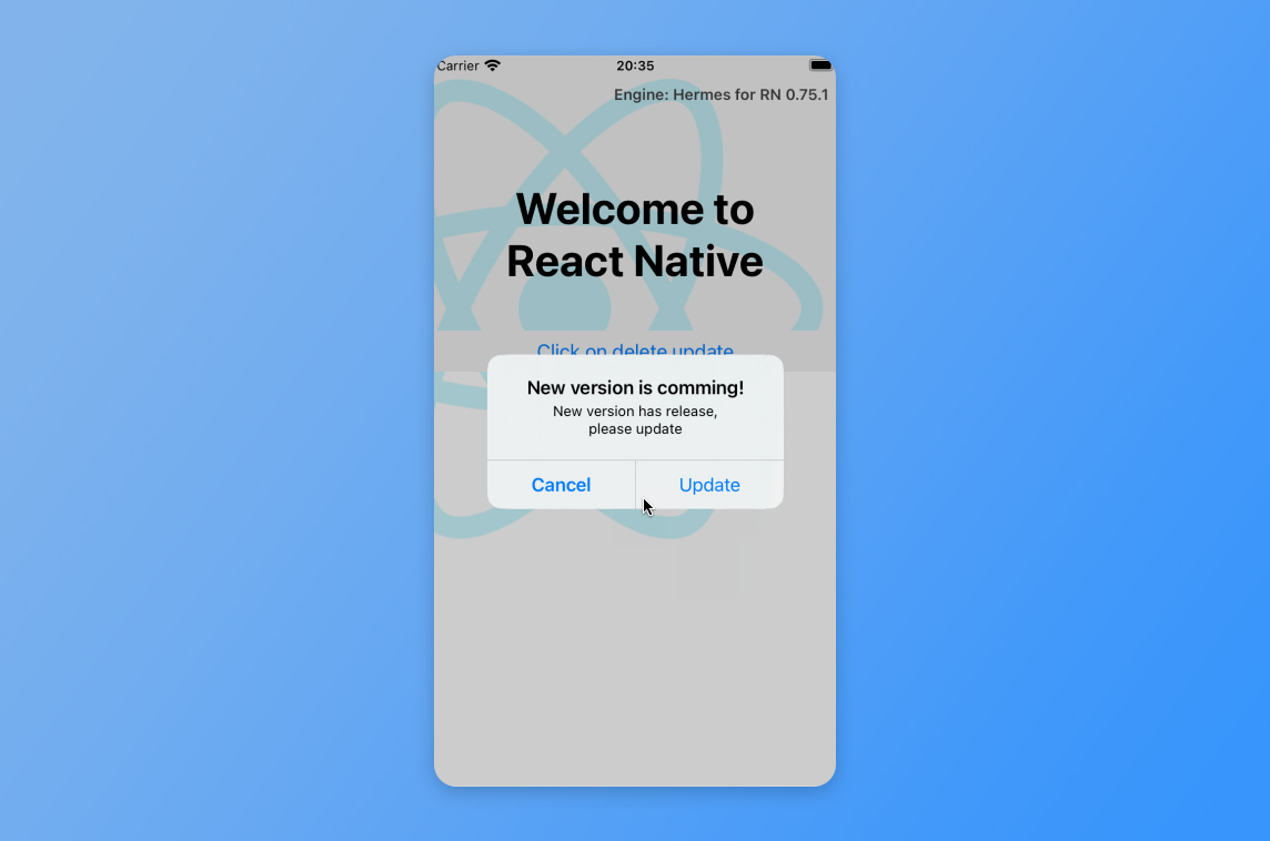 React Native OTA Hot Update