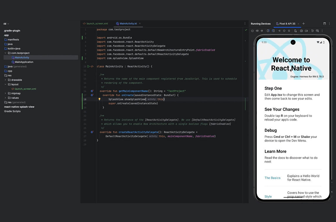 React Native Splash View