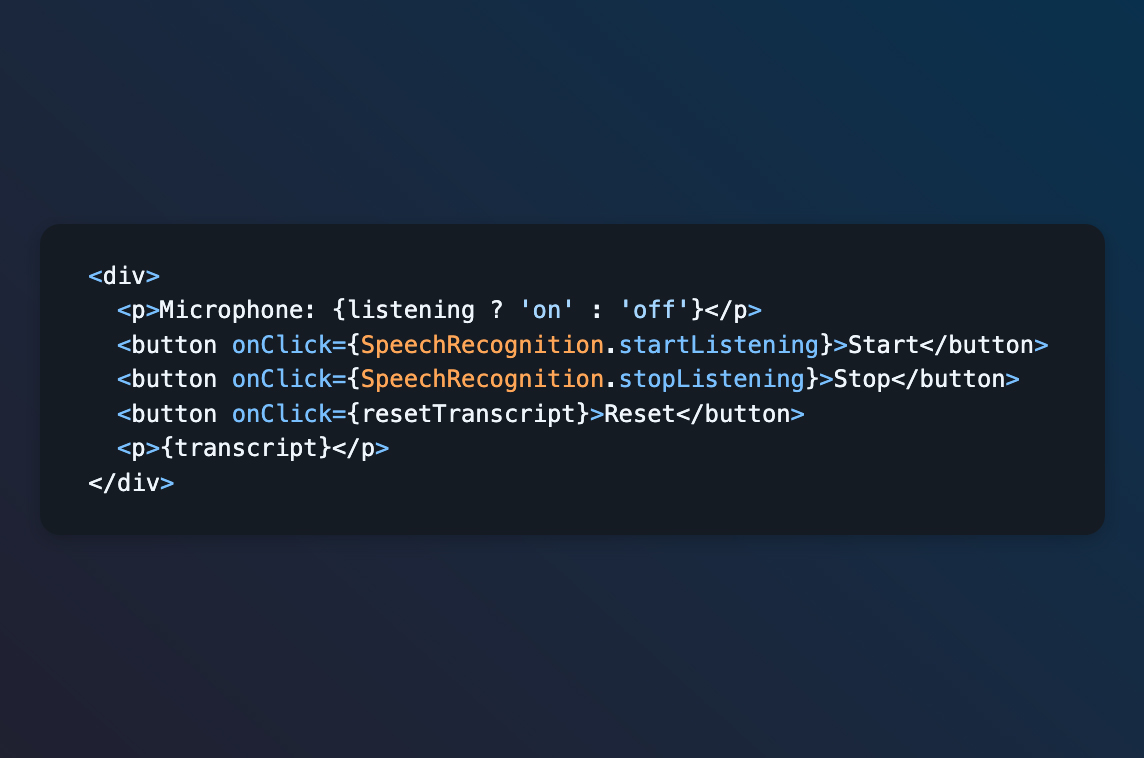 React Speech Recognition