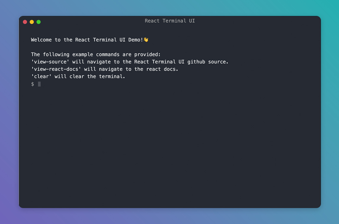 React Terminal UI