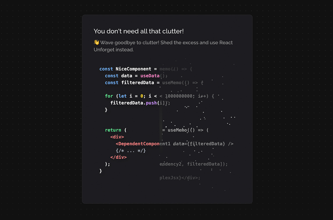 React Unforget