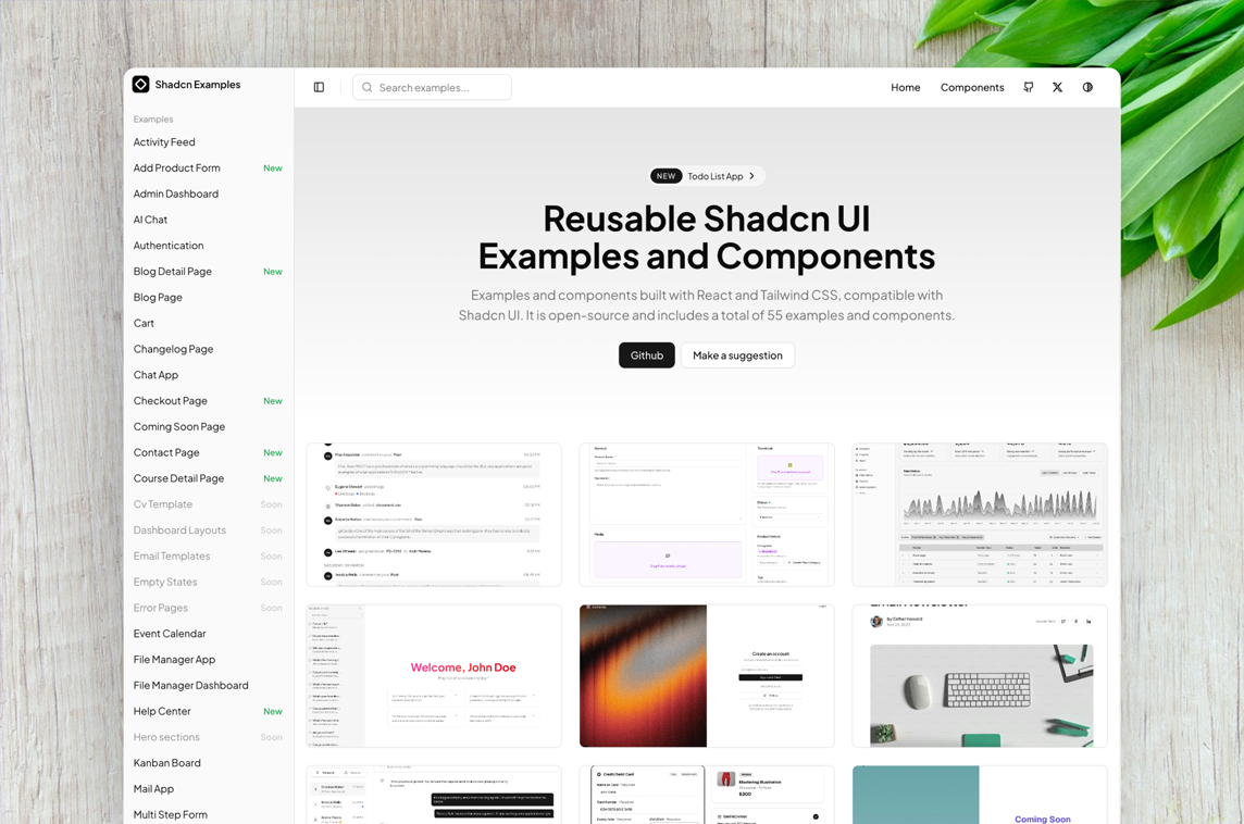 Shadcn Examples