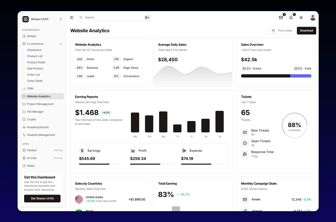 Shadcn UI Kit